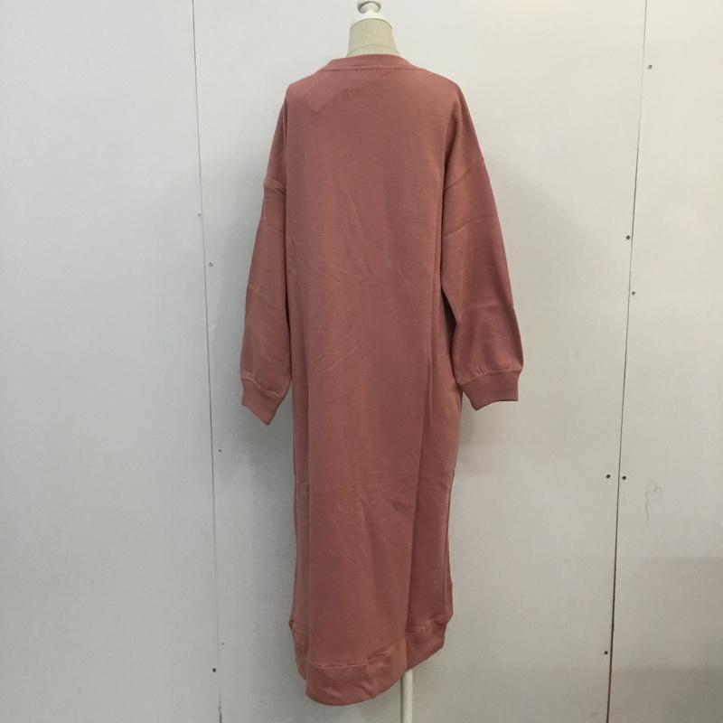 アニエス・ベー agnes b. ワンピース ロングスカート 36 ロゴ、文字 桃 / ピンク /  レディース USED 古着 中古 10052759
