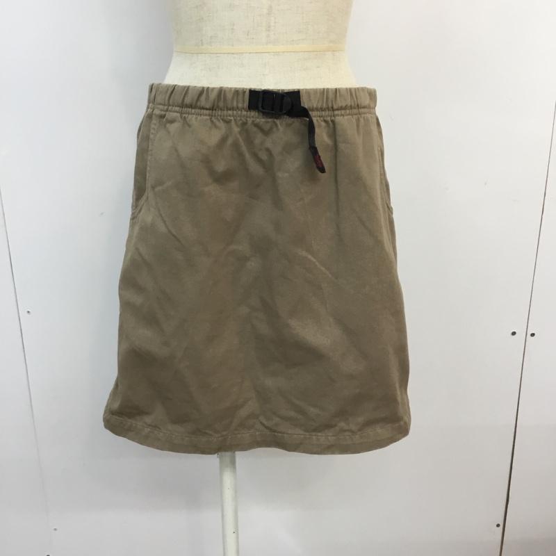 グラミチ GRAMICCI スカート ミニスカート 20594 台形 M 無地 ベージュ / ベージュ /  レディース USED 古着 中古 10052825