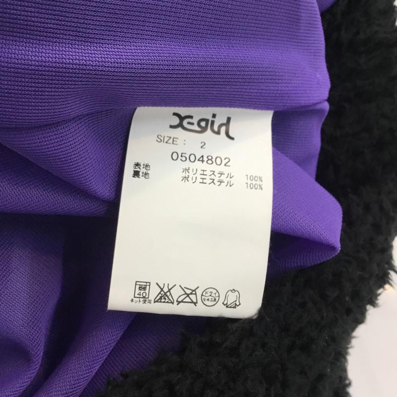 エックスガール X-girl スカート ミニスカート 2 無地 黒 / ブラック /  レディース USED 古着 中古 10053133