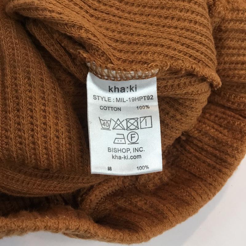 カーキ kha:ki パンツ サルエルパンツ MIL 19HPT92 コットンワッフル スリット 1 無地 橙 / オレンジ /  レディース USED 古着 中古 10053176