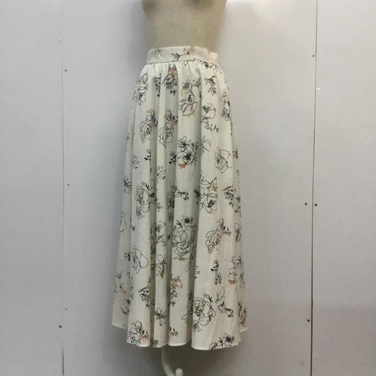 ニコアンド niko and... スカート ロングスカート フリーハンドフラワープリントSK タグ付き M 花柄 アイボリー / アイボリー /  レディース USED 古着 中古 10053198