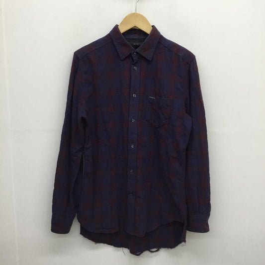 ディーゼル DIESEL シャツ、ブラウス 長袖 チェック 紫 / パープル /  メンズ USED 古着 中古 10053527