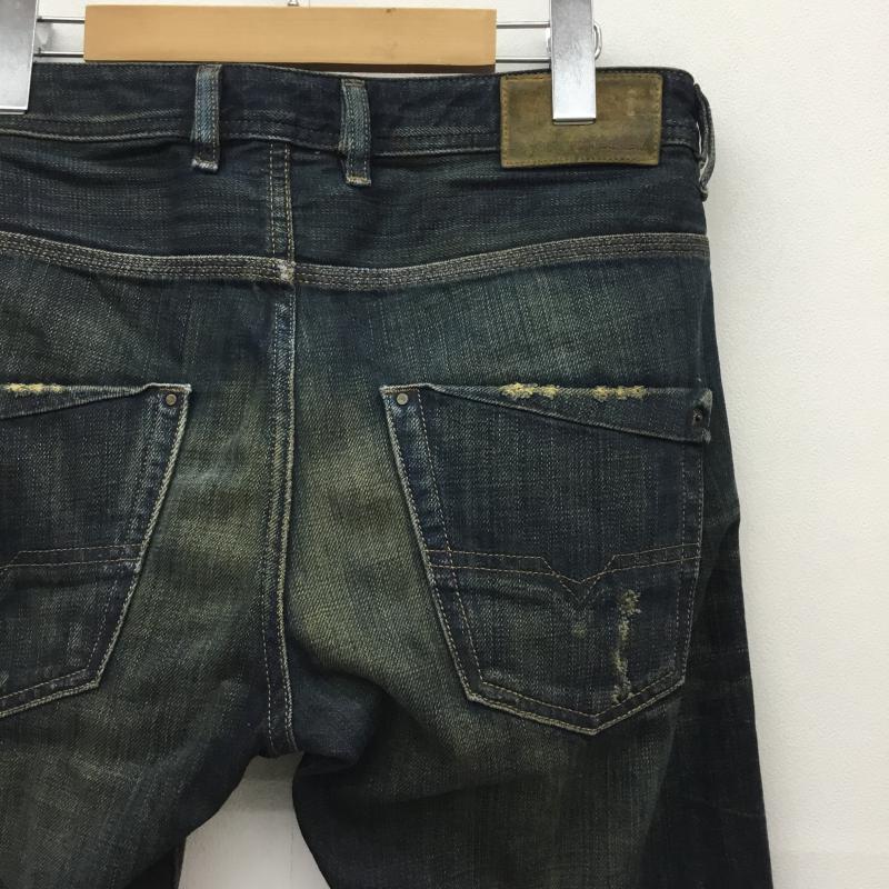 ディーゼル DIESEL パンツ デニム、ジーンズ KROOLEY 008X1 28インチ ダメージ加工 青 / ブルー /  メンズ USED 古着 中古 10053566