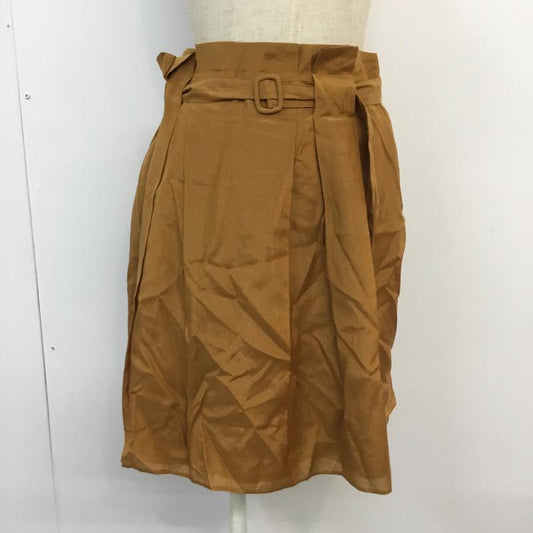 ラピスルーチェビームス LAPIS LUCE BEAMS スカート ひざ丈スカート コットンシルク 38 無地 キャメル / キャメル /  レディース USED 古着 中古 10053575