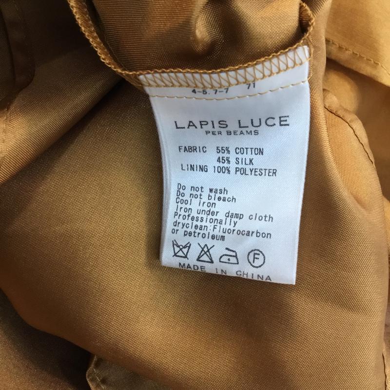 ラピスルーチェビームス LAPIS LUCE BEAMS スカート ひざ丈スカート コットンシルク 38 無地 キャメル / キャメル /  レディース USED 古着 中古 10053575