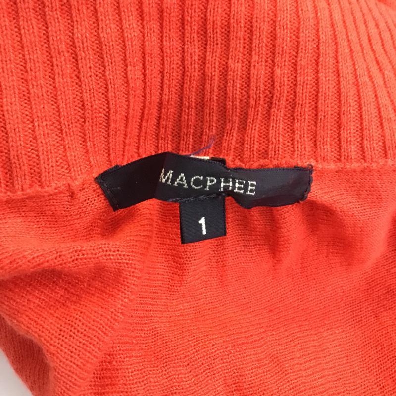 マカフィー MACPHEE ワンピース ひざ丈スカート ドロスト 1 無地 赤 / レッド /  レディース USED 古着 中古 10053606