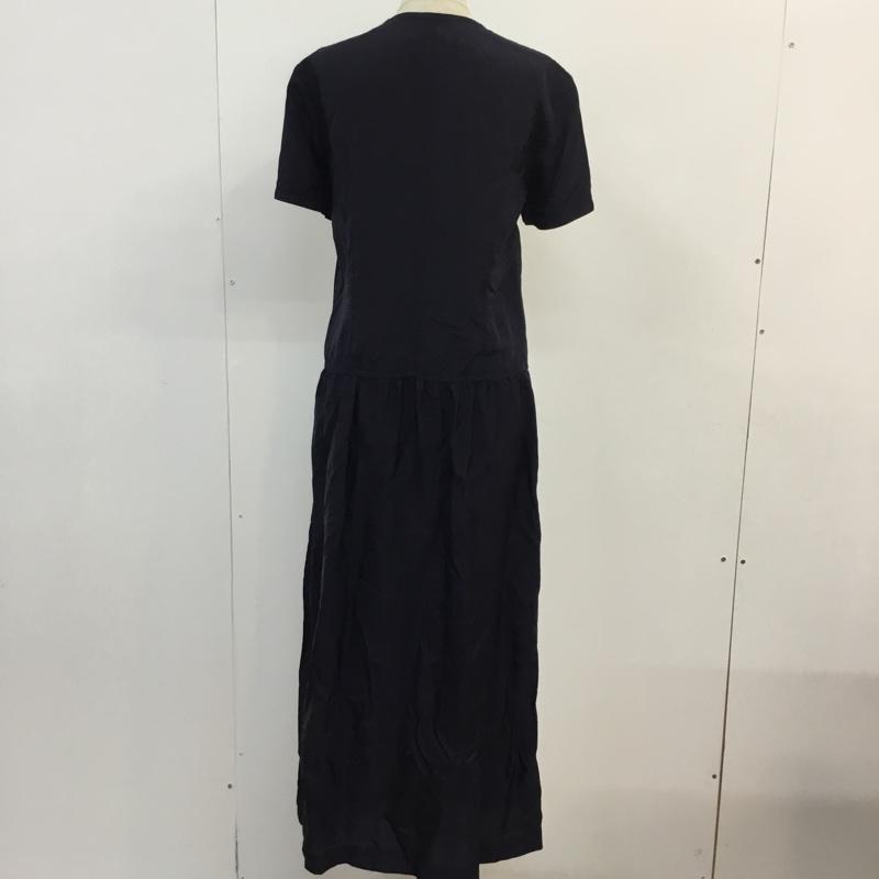 トリココムデギャルソン tricot COMME des GARSONS ワンピース ロングスカート TF-O002 シャーリング M 無地 紺 / ネイビー /  レディース USED 古着 中古 10053649