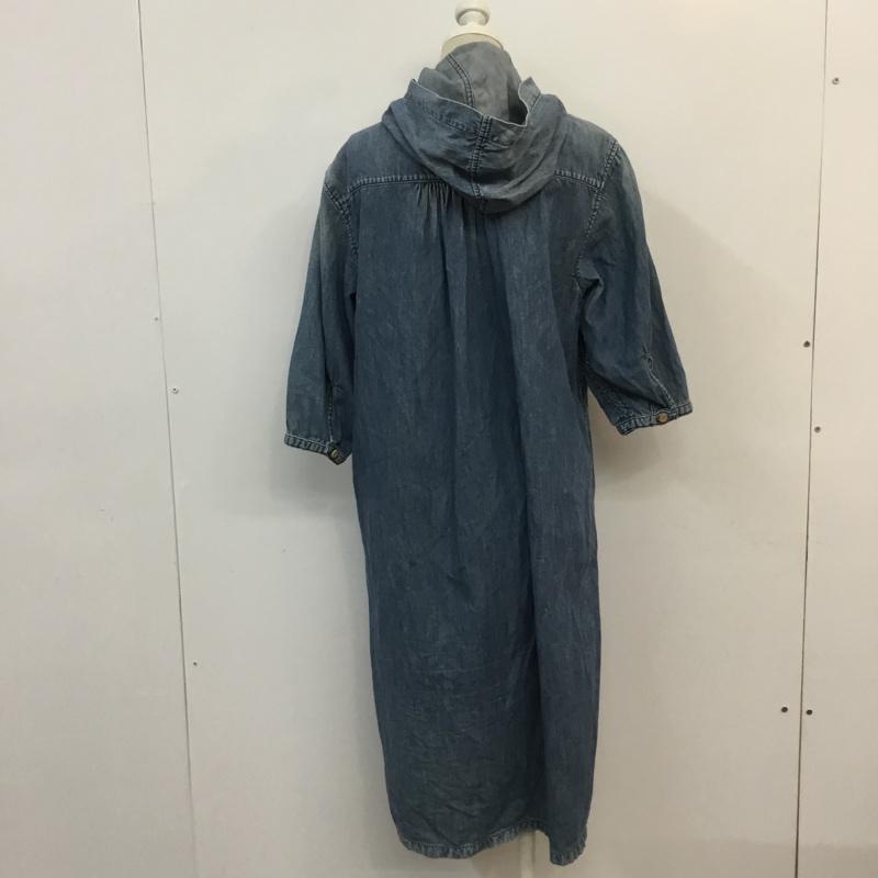 クウ KU ワンピース ひざ丈スカート 5226003 デニム 無地 青 / ブルー /  レディース USED 古着 中古 10053708