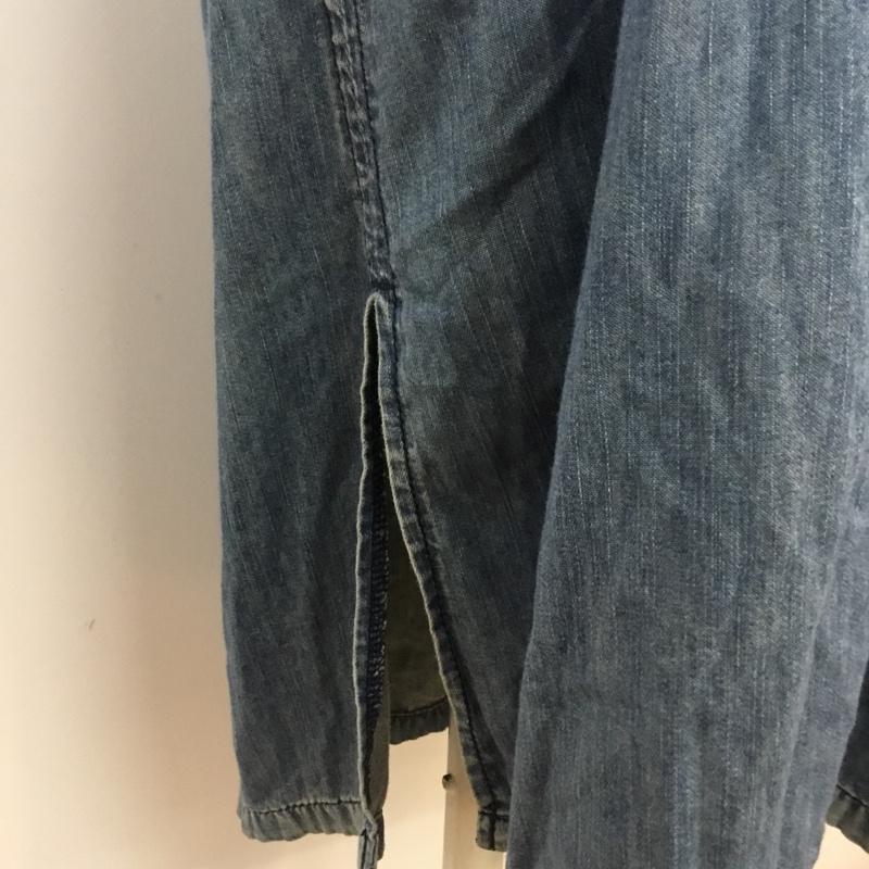 クウ KU ワンピース ひざ丈スカート 5226003 デニム 無地 青 / ブルー /  レディース USED 古着 中古 10053708