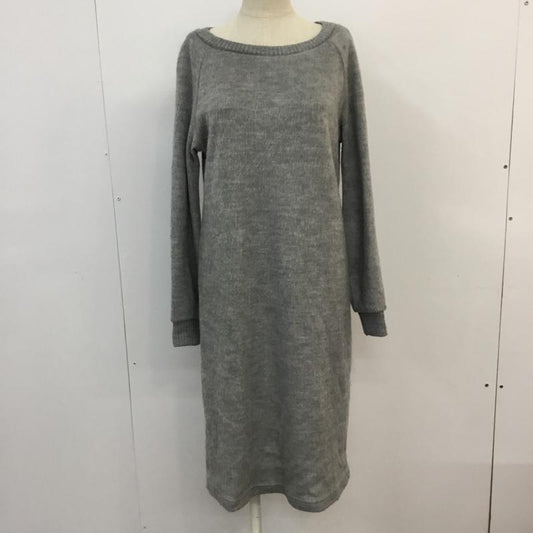 レイミー LAYMEE ワンピース ひざ丈スカート LY16WT OP02 ラグランスリーブ FREE 無地 灰 / グレー /  レディース USED 古着 中古 10053718