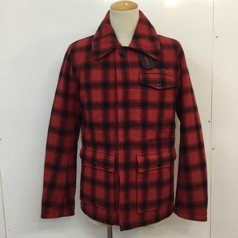 ワコマリア WACKO MARIA ジャケット、上着 ジャケット、ブレザー バックプリント チェック 赤 / レッド / X 黒 / ブラック /  メンズ USED 古着 中古 10053735