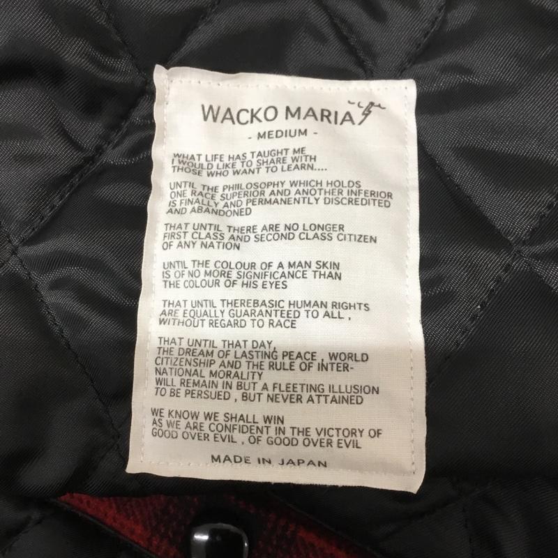 ワコマリア WACKO MARIA ジャケット、上着 ジャケット、ブレザー バックプリント チェック 赤 / レッド / X 黒 / ブラック /  メンズ USED 古着 中古 10053735