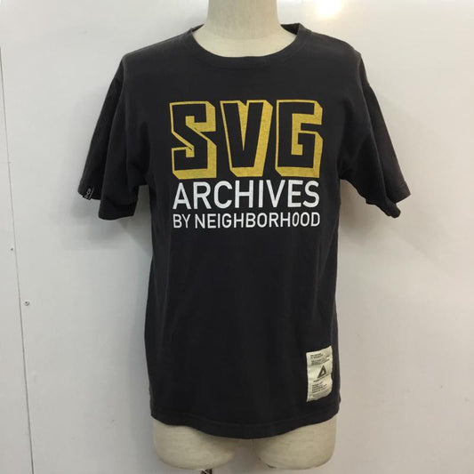 エスブイジーアーカイブスバイネイバーフッド SVG ARCHIVES BY NEIGHBORHOOD Tシャツ 半袖 クルーネック ロゴ 2 ロゴ、文字 黒 / ブラック /  メンズ USED 古着 中古 10053869