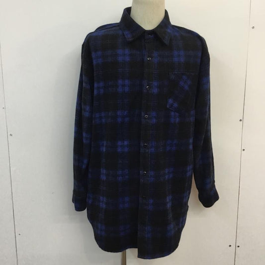 ダンケシェーン DANKE SCHON シャツ、ブラウス 長袖 6016151048 SIDE ZIP LONG NEL SHIRTS FREE チェック 黒 / ブラック / X 青 / ブルー /  メンズ USED 古着 中古 10053884