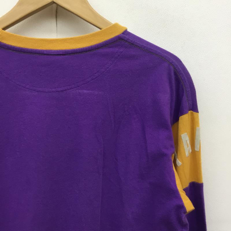 ディーゼル DIESEL Tシャツ 長袖 M ロゴ、文字 紫 / パープル / X 黄 / イエロー /  メンズ USED 古着 中古 10054034