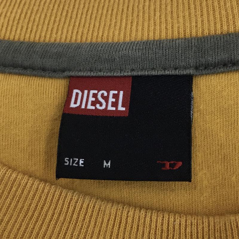 ディーゼル DIESEL Tシャツ 長袖 M ロゴ、文字 紫 / パープル / X 黄 / イエロー /  メンズ USED 古着 中古 10054034
