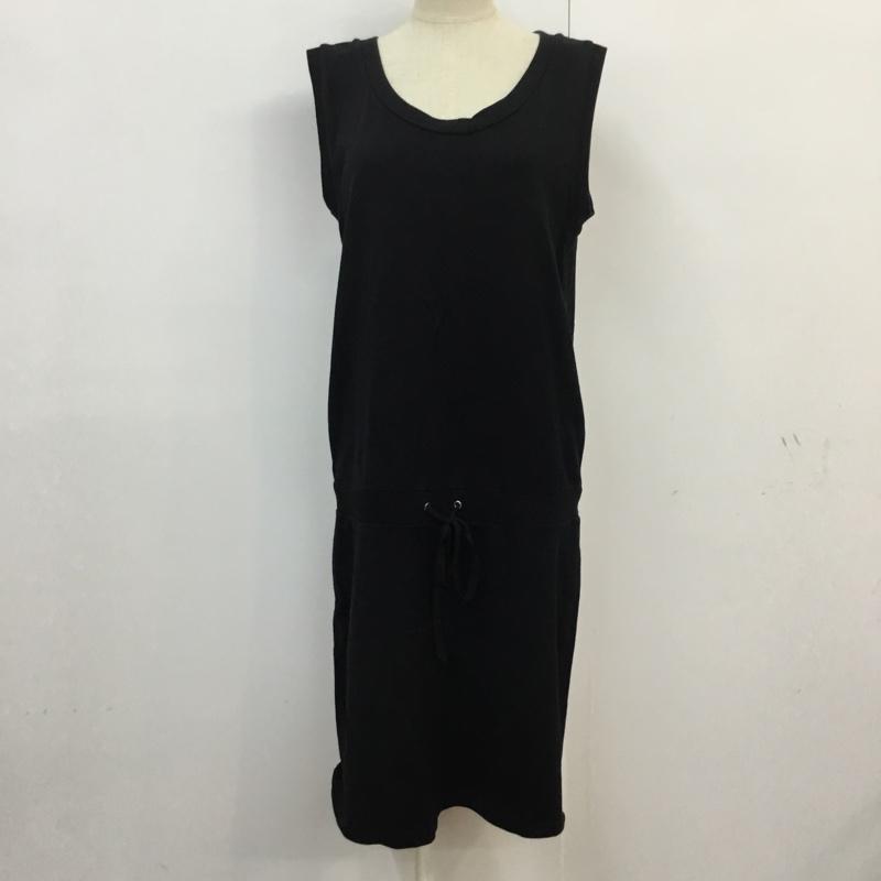 レイビームス Ray BEAMS ワンピース ひざ丈スカート スウェット ドロスト 無地 黒 / ブラック /  レディース USED 古着 中古 10054068