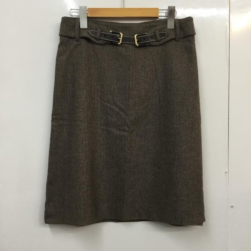 バリー BALLY スカート ひざ丈スカート BA-2S068-3155 ヘリンボーン  ダークブラウン / ダークブラウン /  レディース USED 古着 中古 10054075