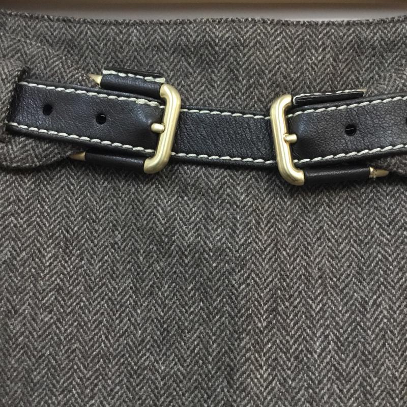バリー BALLY スカート ひざ丈スカート BA-2S068-3155 ヘリンボーン  ダークブラウン / ダークブラウン /  レディース USED 古着 中古 10054075
