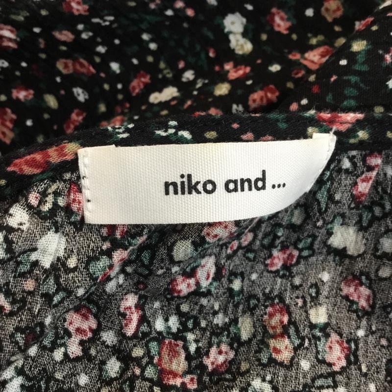 ニコアンド niko and... カーディガン 長袖 ガウン 総柄 X 花柄 黒 / ブラック /  レディース USED 古着 中古 10054114