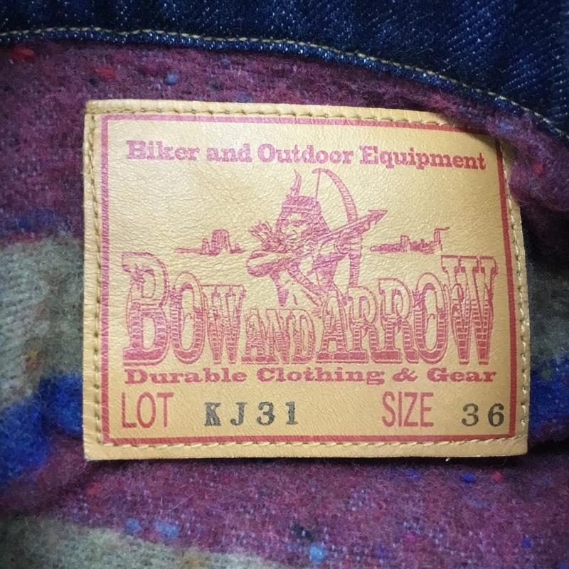 ボーアンドアロー BOW AND ARROW ジャケット、上着 ジャンパー、ブルゾン デニムジャケット Gジャン KJ31 S 無地 インディゴ / インディゴ /  メンズ USED 古着 中古 10054182