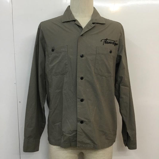 クラクト CLUCT シャツ、ブラウス 長袖 M 無地 チャコールグレー / チャコールグレー /  メンズ USED 古着 中古 10054194
