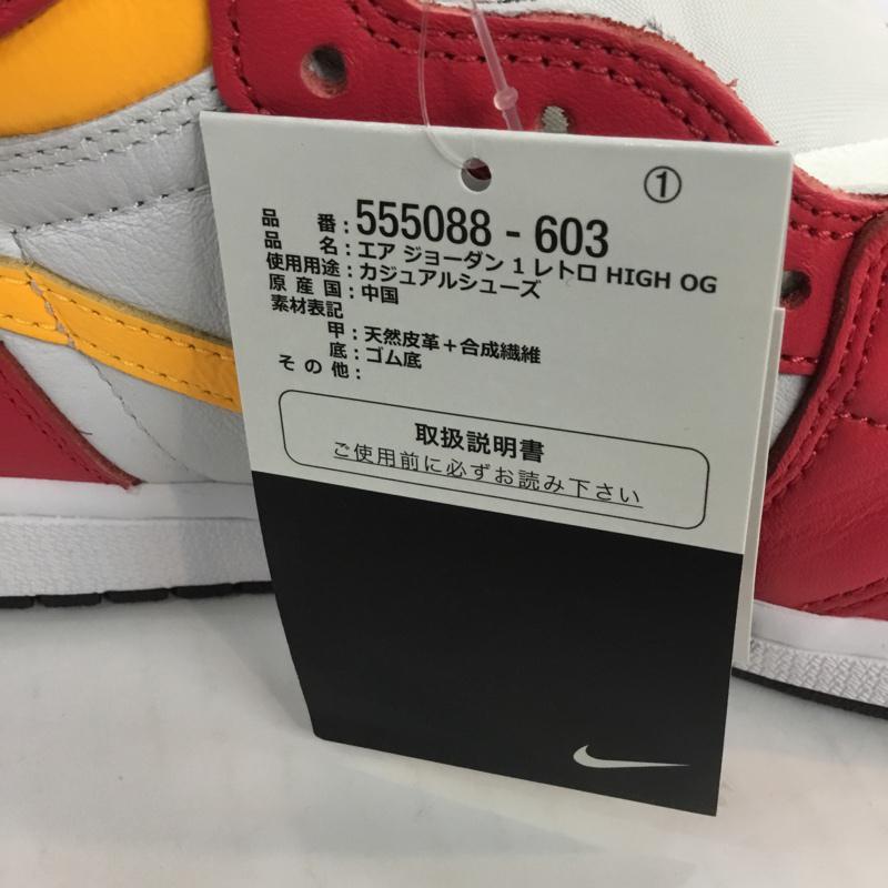 ナイキ NIKE スニーカー スニーカー 555088-603 AIR JORDAN 1 RETRO HIGH OG 27.5cm 箱有 27.5cm ロゴ、文字 白 / ホワイト / X 桃 / ピンク / X 橙 / オレンジ /  メンズ USED 古着 中古 10054198