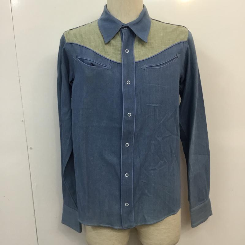アイリーライフ IRIE LIFE シャツ、ブラウス 長袖 M 無地 水色 / ライトブルー /  メンズ USED 古着 中古 10054342