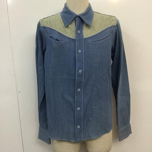 アイリーライフ IRIE LIFE シャツ、ブラウス 長袖 L 無地 水色 / ライトブルー /  メンズ USED 古着 中古 10054345