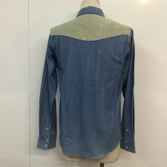 アイリーライフ IRIE LIFE シャツ、ブラウス 長袖 L 無地 水色 / ライトブルー /  メンズ USED 古着 中古 10054346