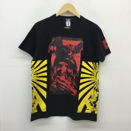 ヘックスアンチスタイル HEXANTISTYLE Tシャツ 半袖 L プリント 黒 / ブラック / X 赤 / レッド / X 黄 / イエロー /  メンズ USED 古着 中古 10054735