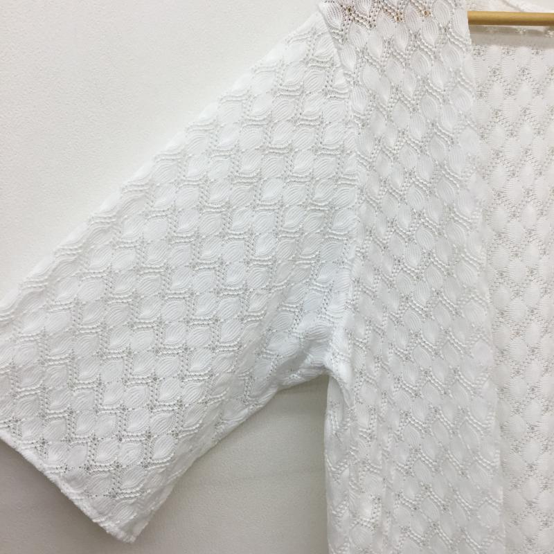 ショコラ フィネ ローブ chocol raffine robe カーディガン 七分袖 レース7分袖カーディガン FREE 白 / ホワイト /  レディース USED 古着 中古 10054764