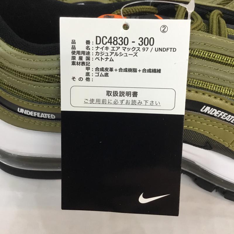 ナイキ NIKE スニーカー スニーカー DC4830 300 NIKE × UNDEFEATED アンディフィーテッド AIR MAX 97 コラボ 28cm 箱有 タグ付き 28.0cm ロゴ、文字 カーキ / カーキ /  メンズ USED 古着 中古 10055032