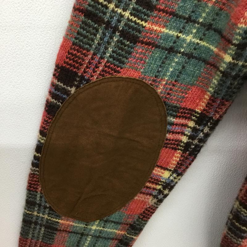 ポロバイラルフローレン Polo by RALPH LAUREN ニット、セーター 長袖 エルボーパッチクルーネックニット　韓国タグ L チェック マルチカラー / マルチカラー /  メンズ USED 古着 中古 10055226