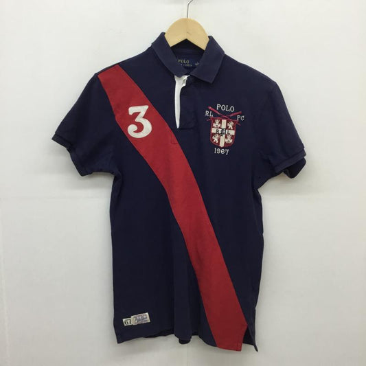 ポロラルフローレン POLO RALPH LAUREN ポロシャツ 半袖 S 赤 / レッド / X 紺 / ネイビー /  メンズ USED 古着 中古 10055258