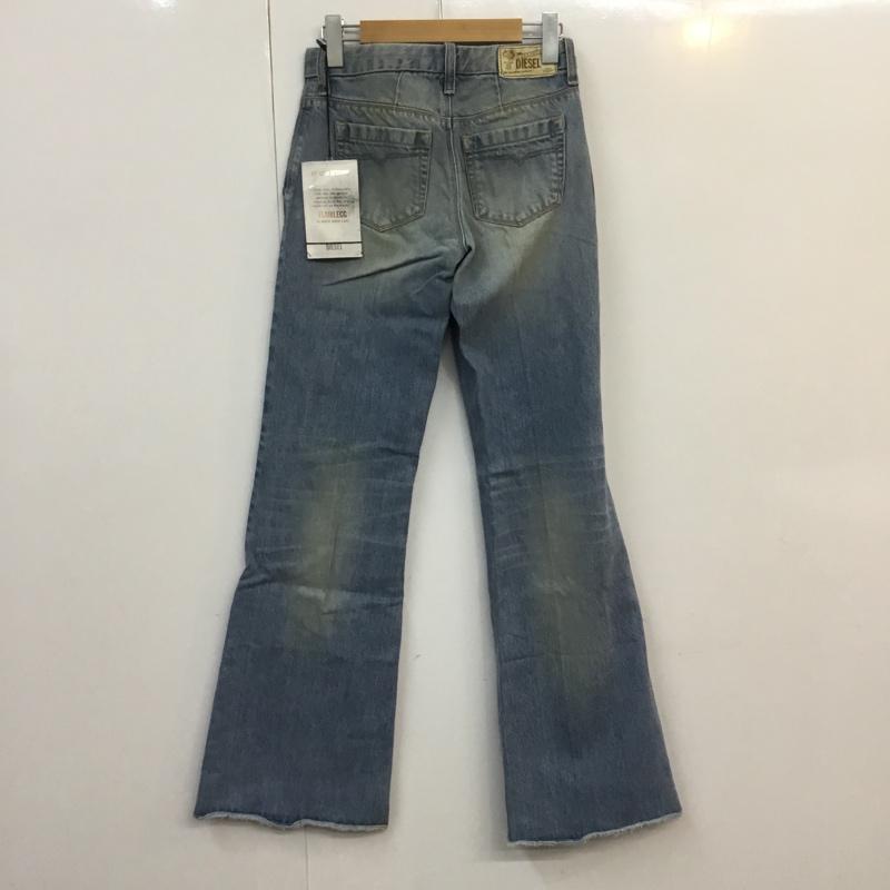 ディーゼル DIESEL パンツ デニム、ジーンズ FLAIRLEGG 0888Z ワイドパンツ W23L32 無地 水色 / ライトブルー /  レディース USED 古着 中古 10055322