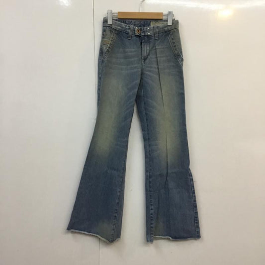 ディーゼル DIESEL パンツ デニム、ジーンズ FLAIRLEGG 0888Z ワイドパンツ W23L32 無地 水色 / ライトブルー /  レディース USED 古着 中古 10055333