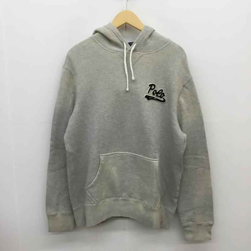 ポロラルフローレン POLO RALPH LAUREN パーカー 長袖 ロゴプルオーバー L ロゴ、文字 灰 / グレー /  メンズ USED 古着 中古 10055887