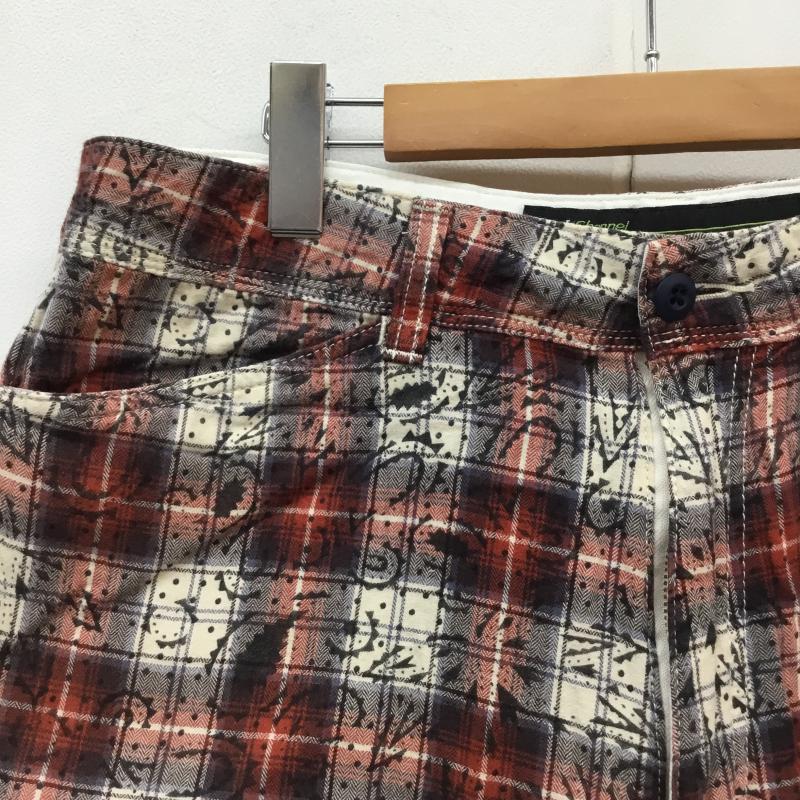 バックチャンネル Back Channel パンツ ショートパンツ 総柄チェックショートパンツ L チェック 白 / ホワイト / X 赤 / レッド / X 青 / ブルー /  メンズ USED 古着 中古 10055891