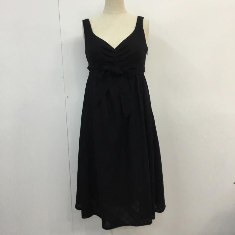 バーバリーブルーレーベル BURBERRY BLUE LABEL ワンピース ひざ丈スカート 36 無地 黒 / ブラック /  レディース USED 古着 中古 10056232
