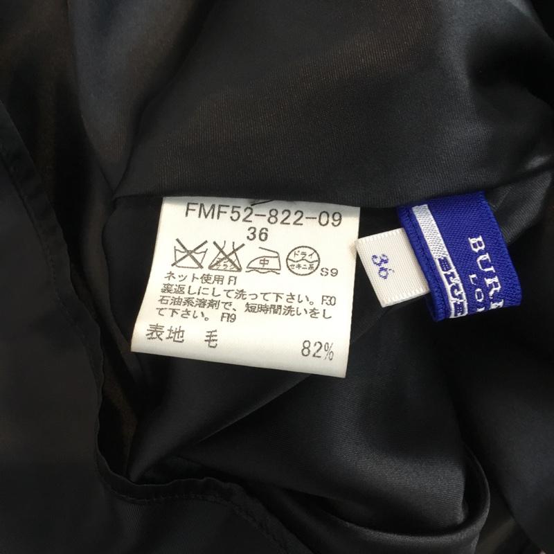 バーバリーブルーレーベル BURBERRY BLUE LABEL ワンピース ひざ丈スカート 36 無地 黒 / ブラック /  レディース USED 古着 中古 10056232