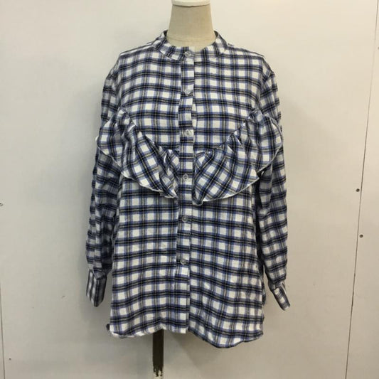 メルロー merlot シャツ、ブラウス 長袖 タグ付 FREE チェック マルチカラー / マルチカラー /  レディース USED 古着 中古 10056236