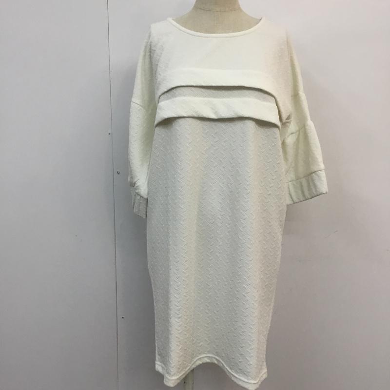 オズモーシス OSMOSIS ワンピース ひざ丈スカート 無地 白 / ホワイト /  レディース USED 古着 中古 10056266