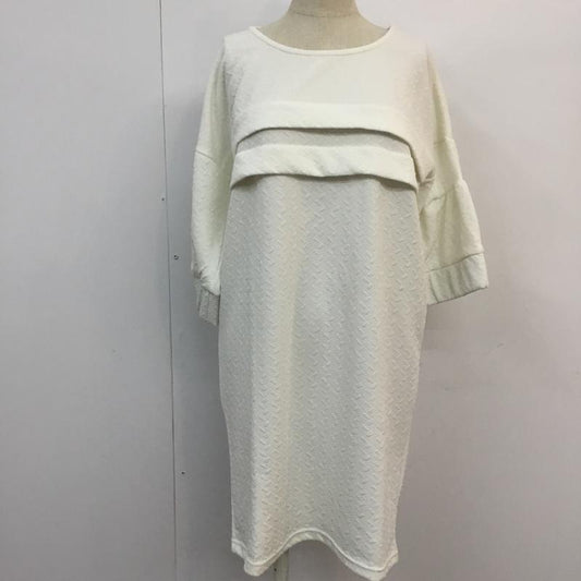オズモーシス OSMOSIS ワンピース ひざ丈スカート 無地 白 / ホワイト /  レディース USED 古着 中古 10056266