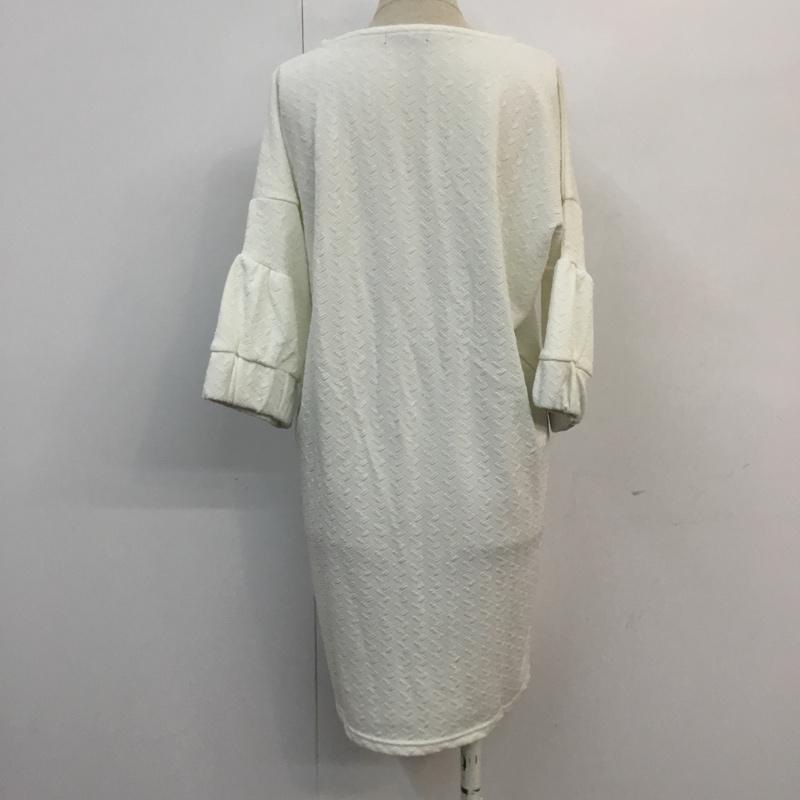 オズモーシス OSMOSIS ワンピース ひざ丈スカート 無地 白 / ホワイト /  レディース USED 古着 中古 10056266