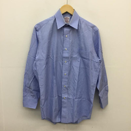 ブルックス ブラザーズ BROOKS BROTHERS シャツ、ブラウス 長袖 90's 香港製 ストライプ 白 / ホワイト / X 青 / ブルー / X 水色 / ライトブルー /  メンズ USED 古着 中古 10056361