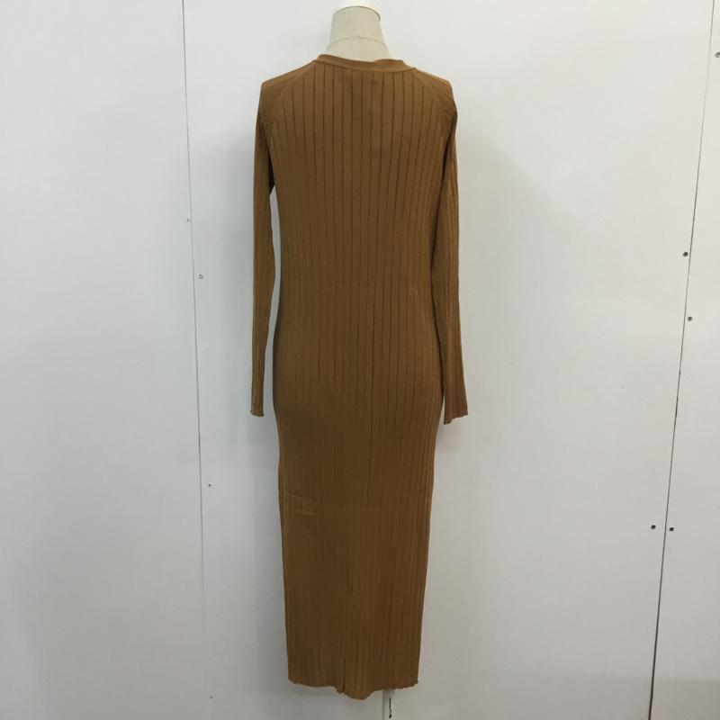 アパートバイローリーズ apart by lowrys カーディガン 長袖 リブカーデ タグ付 FREE 無地 茶 / ブラウン /  レディース USED 古着 中古 10056430