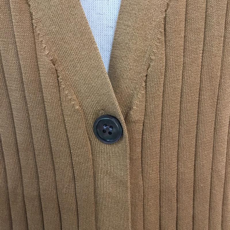 アパートバイローリーズ apart by lowrys カーディガン 長袖 リブカーデ タグ付 FREE 無地 茶 / ブラウン /  レディース USED 古着 中古 10056430