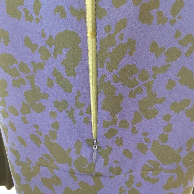 スピックアンドスパンノーブル Spick and Span Noble ワンピース ひざ丈スカート タグ付 グラデーションレオパードワンピース 38 無地 X ヒョウ柄・レオパード柄 紺 / ネイビー /  レディース USED 古着 中古 10056478