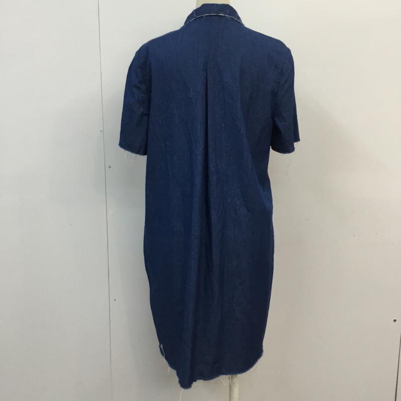 ザラ ZARA TRAFALUC ワンピース ひざ丈スカート S 無地 インディゴ / インディゴ /  レディース USED 古着 中古 10056479